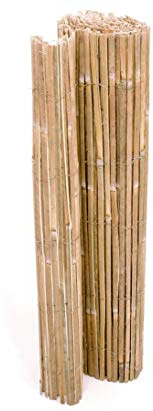 Kaklad bambumatta 100 x 300 cm – balkongskyddsmatta av kluvna bamburör, 1 m x 3 m