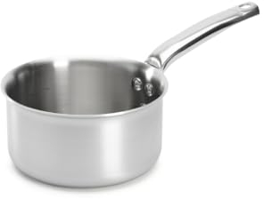 De Buyer - Casserole en inox 3 couches ALCHIMY - 16 cm - Fabriquée en France, Sans PFAS, Maîtrise de la Cuisson, Inox 18/10, Tous Feux + Four, Finition Poli Brossé, Gris