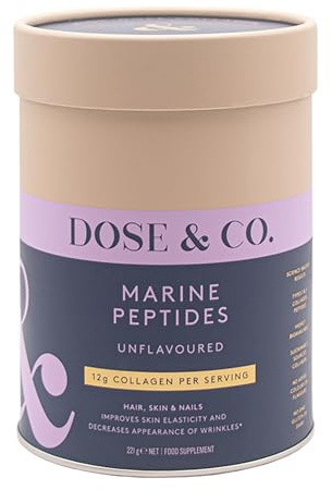 Dose & Co Marine Collagen Peptides with Vitamin C, Unflavoured - 221g Powder Supplement