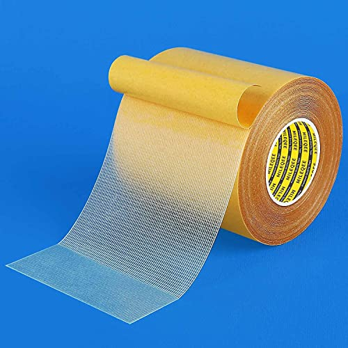 MILEQEE 1 pièce de ruban adhésif double face en tissu, 80 mm x 10 m, forte adhérence, ruban pour moquette robuste et durable, de longue durée