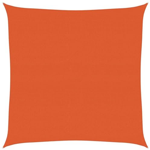 vidaXL Sonnensegel, UV Schutz Sonnenschutz für Terrasse Balkon Garten, Windschutz Wetterschutz Quadratisch, Sonnendach, 160g/m² Orange 4,5x4,5m HDPE