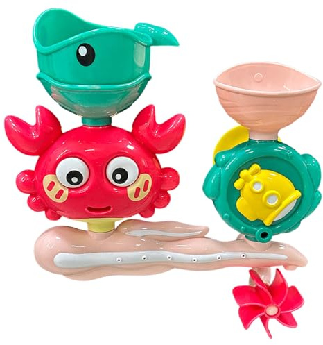 Bath Toys with Suction - Shower Water Toy, Beach Pool Entertainment Toy, Swivels with Rattle, Swivel Casters | Items d