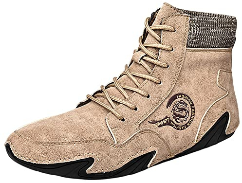 Scarpe a piedi nudi da uomo in pelle, a piedi nudi, impermeabili, in pelle scamosciata, con piedi larghi, stivaletti ortopedici, scarpe da barefoot per attività all'aria aperta, scarpe sportive