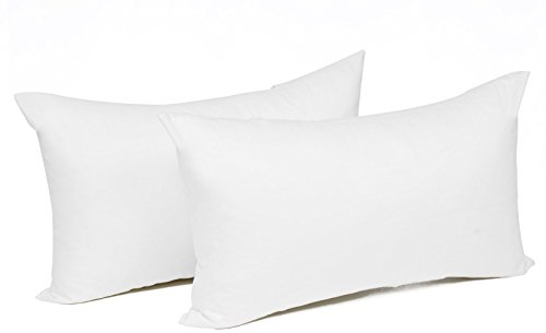 WOLTU 2er Set Kissenbezug 50x70 cm Weiß 100% Baumwolle, Nur Kissenbezug - Kissenbezüge Kopfkissenbezug mit Reissverschluss,Weicher Sofakissenbezug, Doppelpack Dekokissenbezug