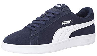 PUMA Mixte Smash V2 Baskets, Peacoat Puma Blanc, 36 EU