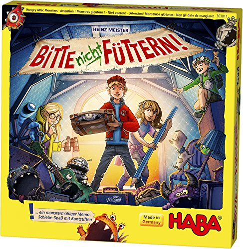 HABA 303811 - HABA Bitte nicht füttern! , Spannendes Memo- und Schiebespiel mit Buntstiften und Monstern zum Füttern , Gesellschaftsspiel ab 5 Jahren