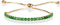ZAVANA Adjustable Bracelets for Womens. Gold Bracelet for Women with Green Stones. Delicate Green Bracelets for Women with Adjustable Bead Fastening.