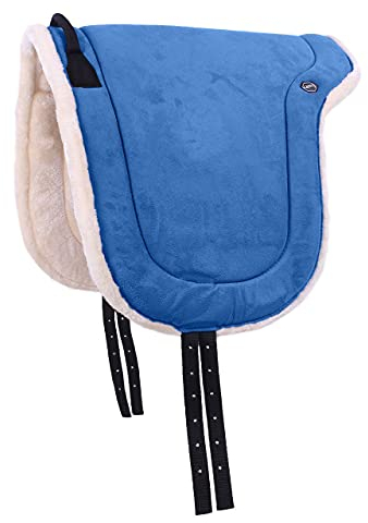 QHP Reitpad Pferd Bareback Pad 19 mm | Sicherer Halt | Komfortables Reiten | Praktische Größe (Sky, Full)