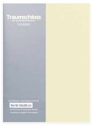 Traumschloss Spannbetttuch »Biber« 100% Baumwolle | Feinbiber-Ausführung für extra Wärme an kalten Tagen | Natur | 90-100x200cm