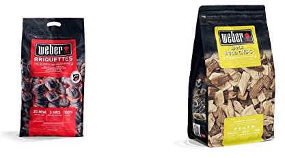 Weber Briquettes 8kg & Apple Wood Chips
