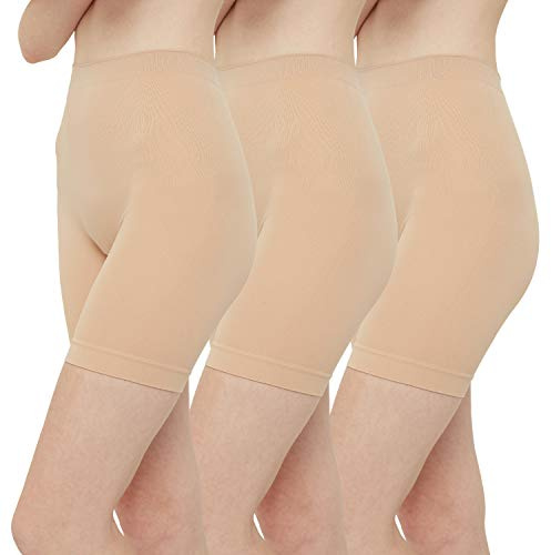 INNERSY Short Anti Frottement Cuisse Femme Sport Legging Court, M, Beige