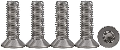 Drenky 25 Stück M5 X 20mm Senkkopfschrauben Edelstahl V2A VA A2 Schrauben mit Torx DIN 7991 / ISO 10642 Senkschraube Rostfrei Silber Schraube Senkkopf Regelgewinde