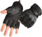 COZOME Motorradhandschuhe Fingerlos Herren, Halbfinger Handschuhe Motorrad Sommer, Knöchelschutz Kurzfinger Handschuhe für Skate Motorroller Fahrrad Motocross Chopper (Schwarz,M)