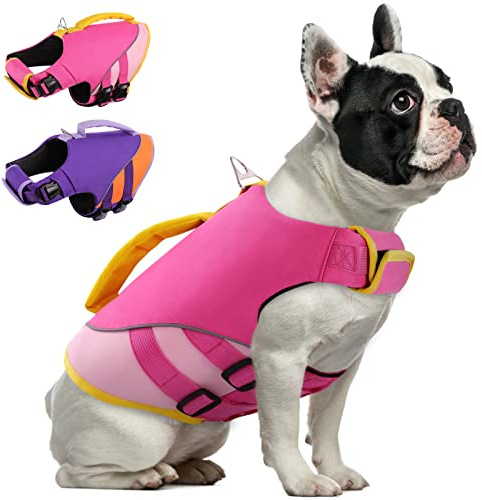 Queenmore Medium Dog Life Jacket - Dog Life Vest for Swimming Boating