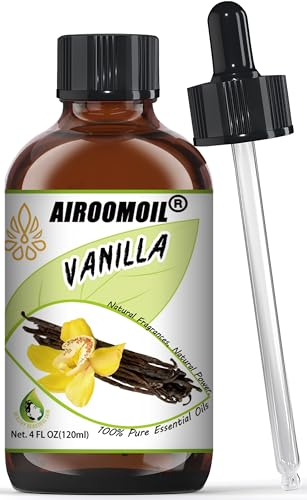 Winter Vanilla Essential Oil, 120ml Christmas Pure Vanilla Oil for Diffuser,Large Capacity Volume Vanilla Body Oil for Diffuser, Skin, Air Fresher, Car Fresher