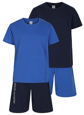 Boys 2 Pack Short Pyjamas Nightwear PJ Sets Twin Pack 9 10 11 12 13 14 15 16 Years