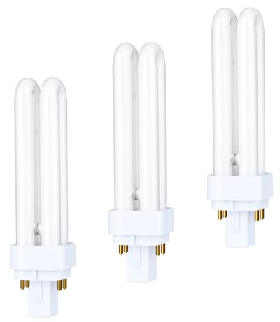 FanciBuy 3 Pack G24q-1 Energy Saving Light Bulbs, G24q-1 4 Pin Light Bulb 13W, Natural White 4000K, 4 Pin Bathroom Light Bulbs, 900LM
