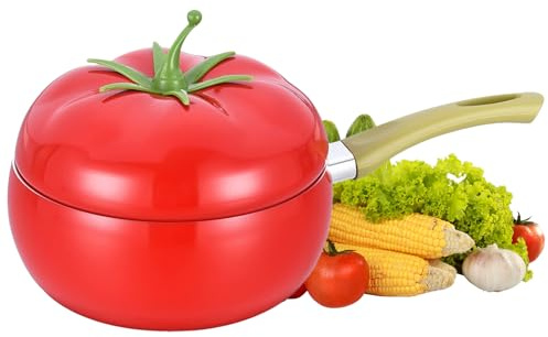 Dreuhuing Cacerola Con Tapa - Olla con Forma de Verduras y Frutas | Cacerola para Escalfar con Tapa - para Cocinas de Inducción Eléctricas y Placas de Cocina, para Cocinar, Freír, Leche, Sopa y