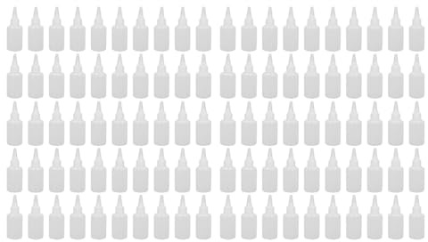FAUOSWUK Botella Exprimible de Plástico de 100 Piezas, Botella Dispensadora de Líquido Translúcido de 60 Ml con Escala, para Condimentos de Aceite de Pigmento de Tinta, Artesanía de