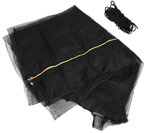 YARNOW Rete di Sicurezza Resistente per Trampolino 10 Piedi Ø 306 M 6 Pali in Fibra Rete Anticaduta per Letto Saltante Protezione per Trampolino per e attività all’Aperto