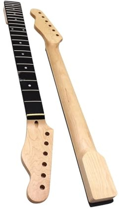 Mástil Guitarra Eléctrica 22 Trastes 6 Cuerdas Cuello De Guitarra Eléctrica Acabado Mate Piezas Bricolaje