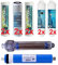 1 Jahr Ersatzfilter Set Umkehrosmose 6 + 7 Stufen Wasserfilter inkl. Membran 50 GPD und AIFIR Negativ Ionen Energetisierer Filter Patrone Kartusche. Für Osmoseanlage mit 10 Zoll Filtergehäuse