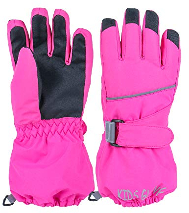 Kapsuen Skihandschuhe für Kinder/Herren/Damen wasserdichte und Winddichte Winterhandschuhe Warm Sporthandschuhe Fahrradhandschuhe Snowboard Handschuhe für Outdoor Sport in Winter Rose S