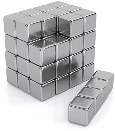 Jawa Cubo Magnético 5mm - 50 Imanes de Neodimio Extra Fuerte - Juego de Cubo Magnético Anti Estrés - Cubo Magnético Premium - Imanes para Pizarra y Nevera