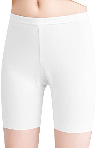 L&K-II Filles Legging Courts Cycliste Blanc Enfants Leggings Courts Coton Pantalon de Sport Short WH Tailles 146-152