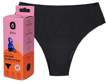 dais Periodenunterwäsche (Cheeky) • Periodenslip mit Bio-Baumwolle im Intimbereich (DE/NL/SE/PL, Alphanumerisch, M, Regular, Regular, 1)