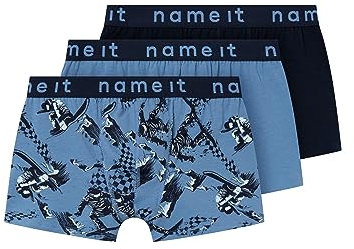 NAME IT Jungen NKMBOXER 3P Snowboard NOOS Boxershorts, Riviera, 122/128