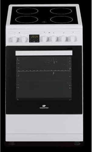Cuisiniere vitrocéramique CONTINENTAL EDISON CECV50FCW - 4 feux - L49.5 x H82.7 xP58 cm - Blanc