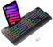 TECURS Clavier sans Fil avec Repose-Poignet- Gaming Clavier Ordinateur Silencieux Rétroéclairé, AZERTY USB Clavier Ergonomique 2.4G Rechargeable pour Windows, Mac, PC