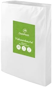 DeinPack Profi Vakuumbeutel 100 Beutel 30 x 40cm Vakuumierbeutel für alle Vakuumierer & Lebensmittel, Strukturbeutel, Sous Vide geeignet, Gefrierbeutel, Folienbeutel BPA-frei, Made in Germany