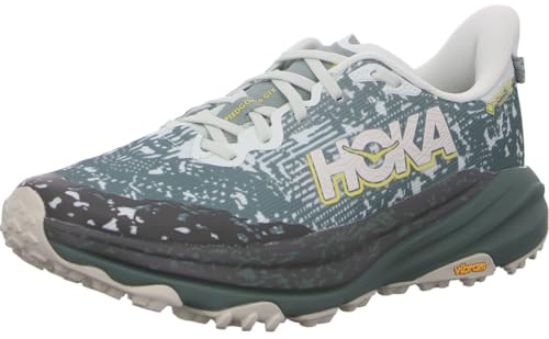 Hoka Men's Speedgoat 6 GTX Sneaker, Sea Glass/Fern, 8 UK