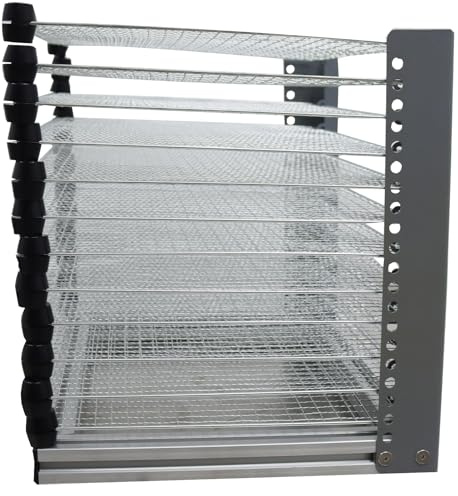 INTSUPERMAI 12 Shelves Art Drying Rack Painting Drying Rack Desktop Flip-Open Type Drying Rack 16.14 x 12.2 x 13.8Inch Screen Printing Frame Rack for Art Studios and Classrooms
