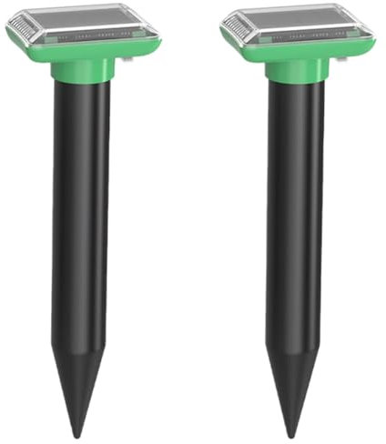 Sxmrmnx Répulsif Anti-Taupes Solaire Répulsif pour Animaux Répulsif Ultrasonique Extérieur à Énergie Solaire, Pièges à Taupes Imperméables