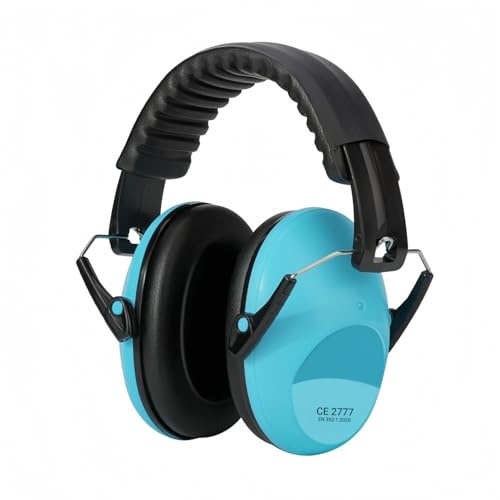 GUKOY Cuffie per Bambini con Cancellazione del Rumore, Riduzione del Rumore SNR di 26 dB, Protezione Acustica Regolabile e Morbida per Bambini e Bambine Autistici, Blu
