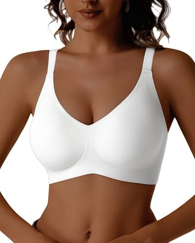 Angel Silk CURLADY Bras for Women, Seamless Bra Supportive Wireless Push Up Bra, Womens UK T Shirt Bralettes Regular & Plus Size, No Unlined Comfort Soft Sleep for Everyday Bra