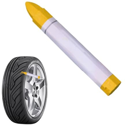 Rotulador de pintura para neumáticos, herramienta portátil de 3.9 x 0.5 pulgadas, versátil bolígrafo de marcado de neumáticos para ruedas de automóviles, pintura impermeable de secado rápido, reduce