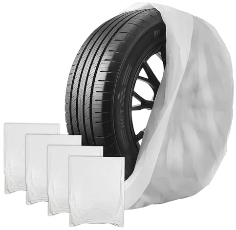 4PCs Car Spare Tire Covers,Spare Wheel Cover,Universal Tire Case Spare | Waterproof & Dustproof Tires Storage Bags 100cm,Disposable Wheel Protective Cover,Tyre Protector Bag for Car UV SUV Truck