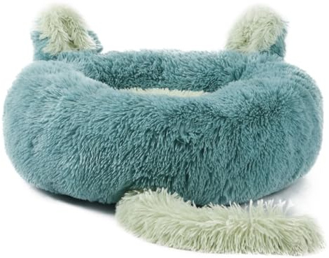 APGLSXY Letto per animali domestici con orecchie di coniglio coda morbida e cuscino antiscivolo cestino cane divano orecchie coniglio coda nido