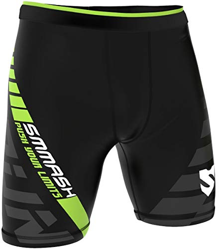 SMMASH Run Professionell Ultralätt Kompression Korta Leggings för Män, Träningsbyxor, Kör Ocr, Fitness, Gym Andas och Lätt, Antibakteriellt Material, Tillverkad i EU (3XL)