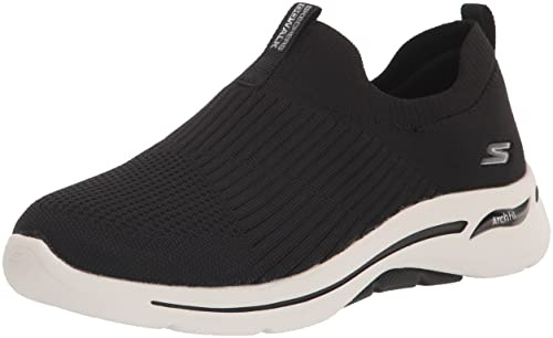 Skechers Femme GO Walk Arch FIT Iconic Sneaker, Black, 40 EU
