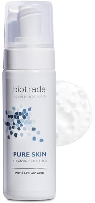 Biotrade Pure Skin Reinigungs-Gesichtsschaum mit Azelainsäure – Tiefenreinigender Gesichtscleanser, der Mitesser kontrolliert – Sanftes Gesichtswaschmittel für alle Hauttypen, 150 ml
