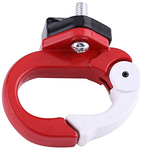 Motorradhaken, Universal Motorrad Aluminiumlegierung Helmtasche Tragehalter Aufhänger Haken Klaue Fit für die Meisten Autos(rot)
