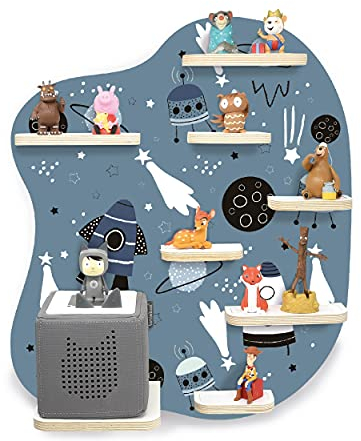 stadtecken Kinder Regal für Musikbox I Motiv Universe I Geeignet für die Toniebox und ca. 26 Tonies I Geschenkidee I Spielen I Sammeln I zum Aufhängen