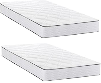 TEENO Lot de 2 Matelas 90x200 CM Luxe Mousse à mémoire Gel Mousse HR Confort Équilibré