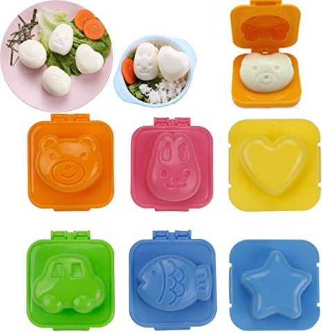 Stampo per uova sode in 3D con cartoni animati, Bento Maker Sushi Riso Decorazione Fondente Torta Utensili da Cucina