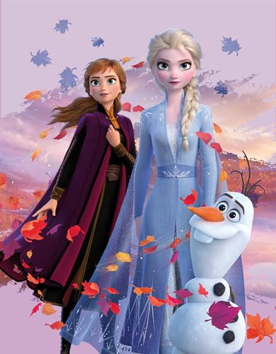 BERONAGE Disney Frozen barnrumsmatta, drömteam, 100 cm x 133 cm, bullerhämmande, halkfri barnmatta, lekmatta, Anna ELSA Olaf Sven Kristoffer, lekmatta, flicka, Arendelle Nokk